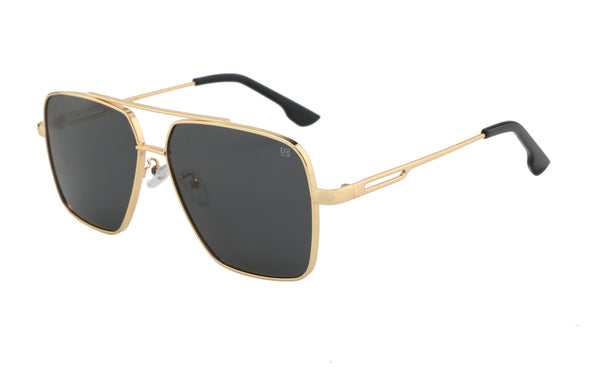 Jacques Gold Frame Black Lens