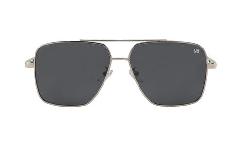 Jacques Silver Frame Black Lens