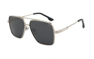 Jacques Silver Frame Black Lens