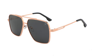 Jacques Rose Gold Frame Black Lens