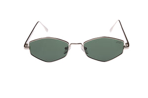 Frances Green Lens and Silver Frame Frame sunglasses