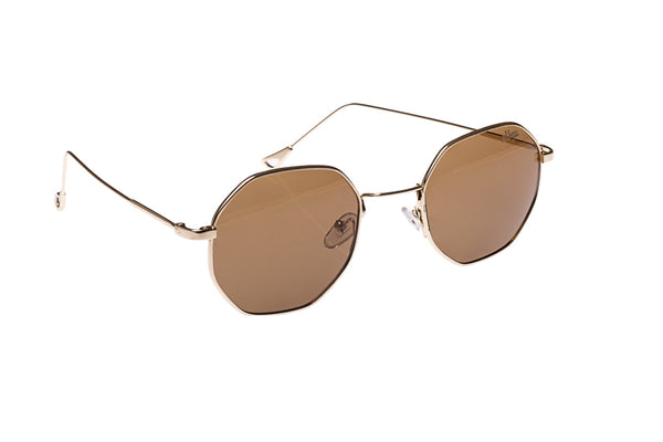 Bundu Tea Lens and gold Frame sunglasses