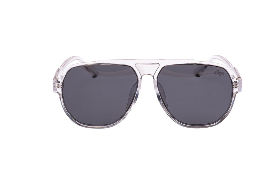 Luciano Clear Frame and Black Lens sunglasses