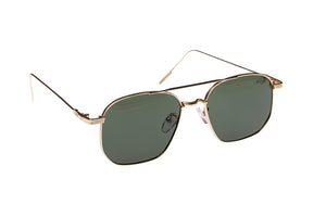 Andre Gold Frame and Green Lens sunglasses