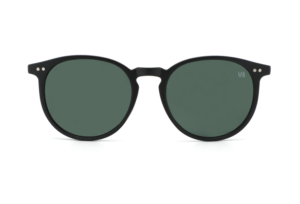 Thumi Matt Black Green Lens