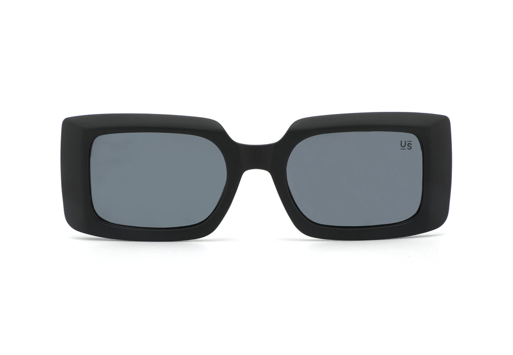 Leila  Matt Black Frame & Dark grey Lens