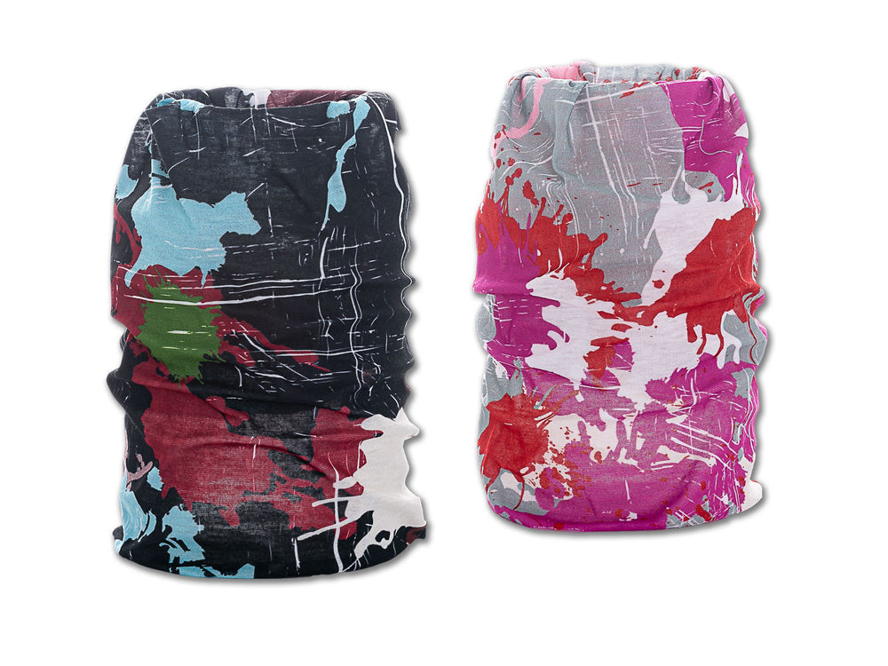 Black Paint & Pink Paint Tubular Scarf (2 PACK) - Urban Supply SA