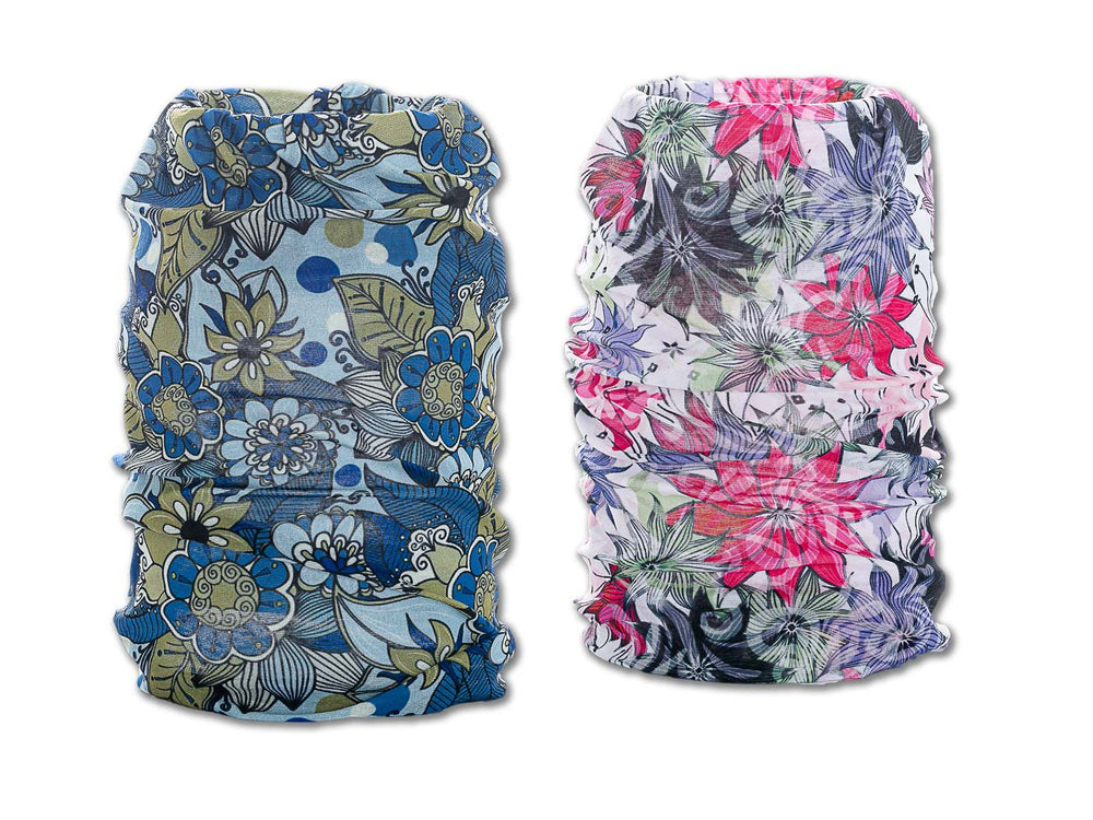 Blue Floral & Fynbos Tubular Scarf (2 PACK) - Urban Supply SA